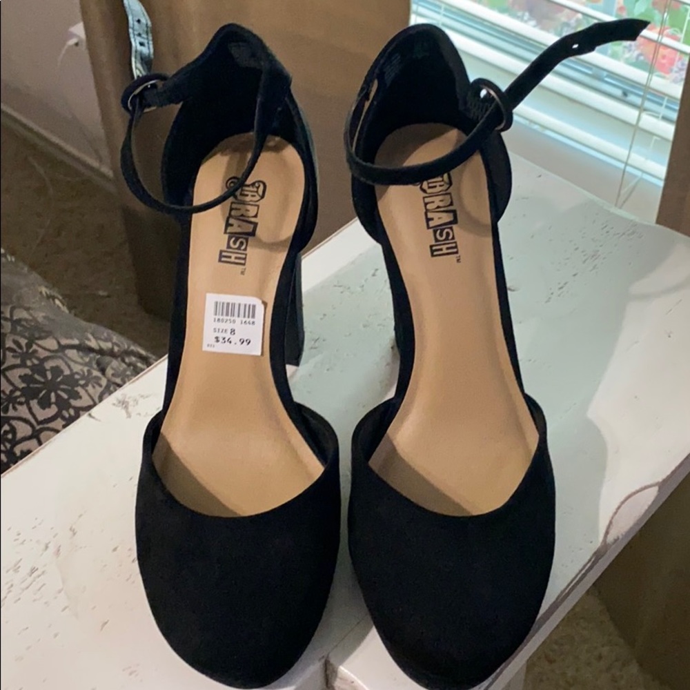Black platform heels